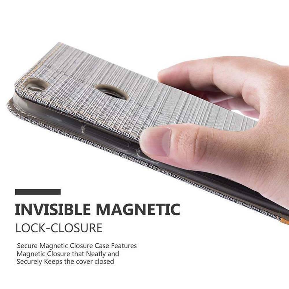 Cadorabo Hülle für Xiaomi Mi MAX 2 Schutzhülle in Grau Handy Hülle Etui Book Case Cover