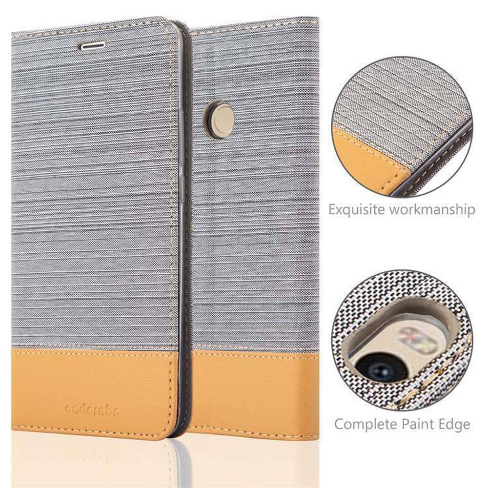 Cadorabo Hülle für Xiaomi Mi MAX 2 Schutzhülle in Grau Handy Hülle Etui Book Case Cover