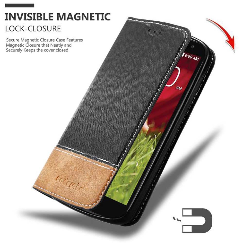 Cadorabo Hülle für LG G2 MINI Schutzhülle in Schwarz SHandyhülle Book Case Etui Kunstleder