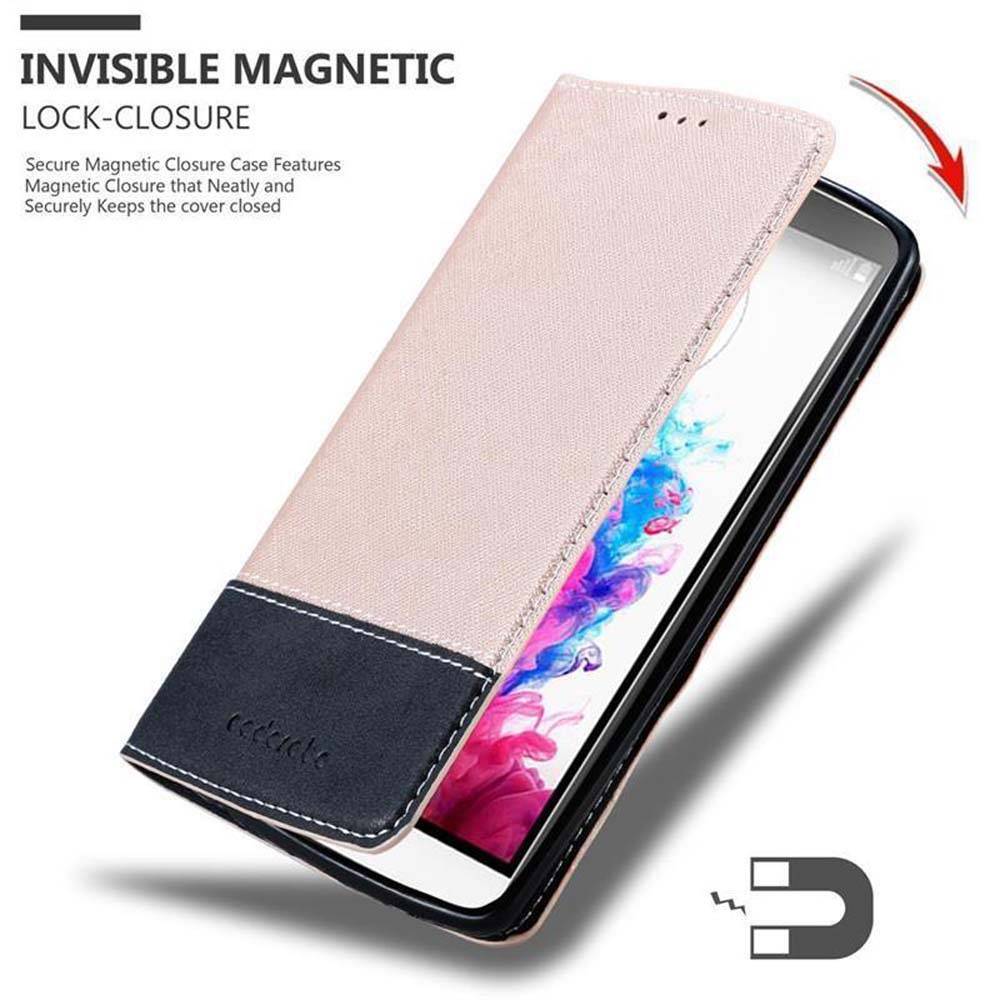 Cadorabo Hülle für LG G3 Schutzhülle in Rosa SHandyhülle Book Case Etui Kunstleder