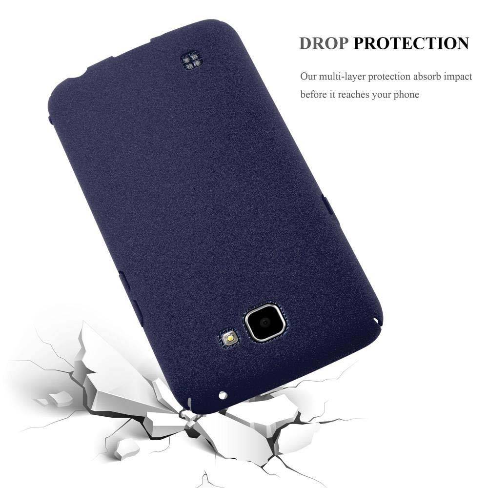 Cadorabo Schutzhülle für LG K4 2016 Hülle in Blau Etui Hard Case Handyhülle Cover