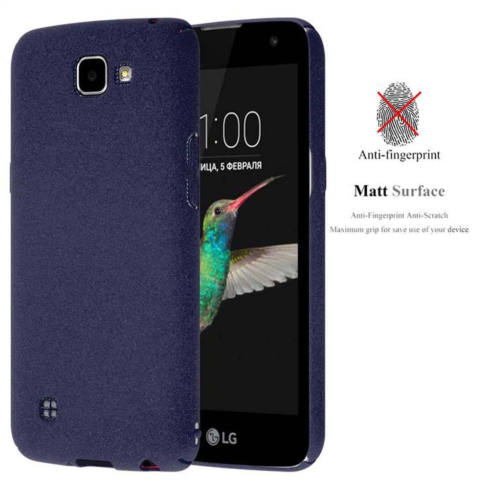 Cadorabo Schutzhülle für LG K4 2016 Hülle in Blau Etui Hard Case Handyhülle Cover