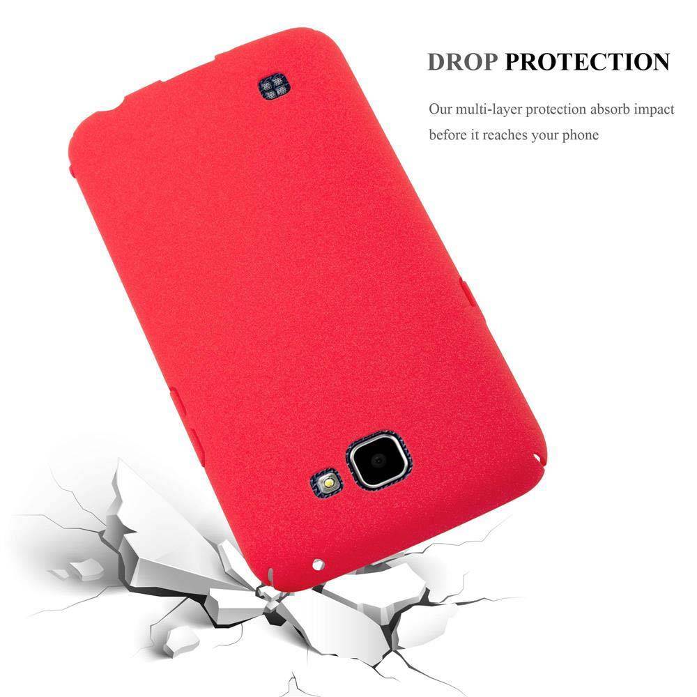 Cadorabo Schutzhülle für LG K4 2016 Hülle in Rot Etui Hard Case Handyhülle Cover