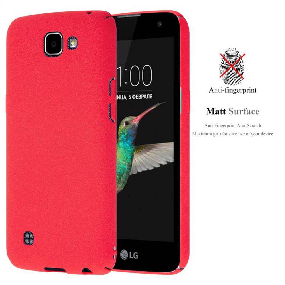 Cadorabo Schutzhülle für LG K4 2016 Hülle in Rot Etui Hard Case Handyhülle Cover