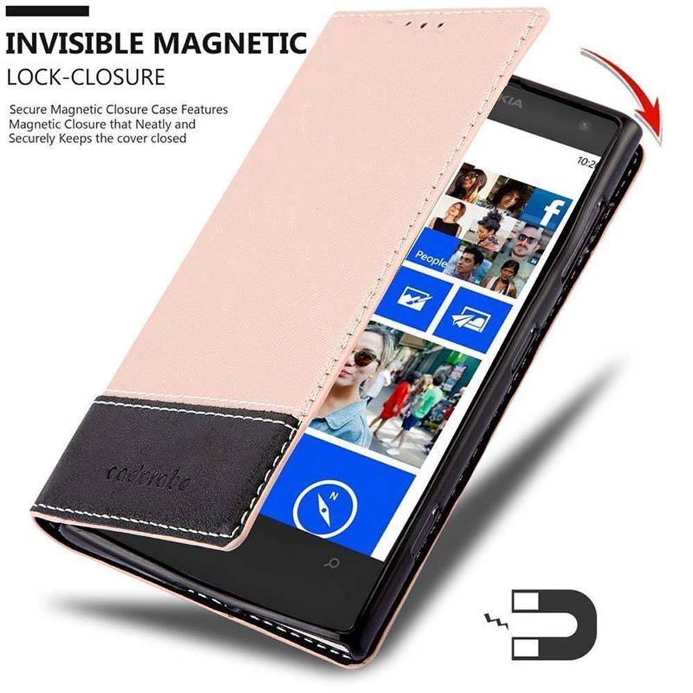 Cadorabo Hülle für Nokia Lumia 1020 Schutzhülle in Rosa SHandyhülle Book Case Etui Kunstleder