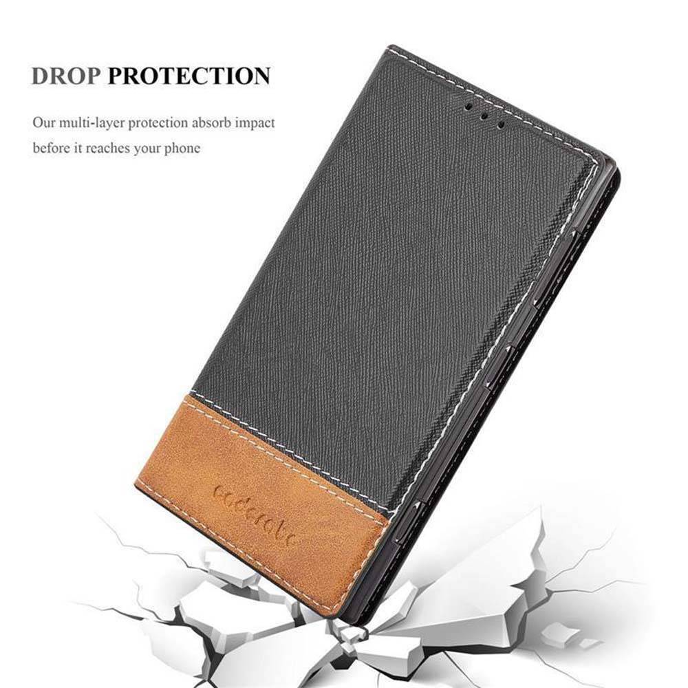 Cadorabo Hülle für Nokia Lumia 1020 Schutzhülle in Schwarz SHandyhülle Book Case Etui Kunstleder