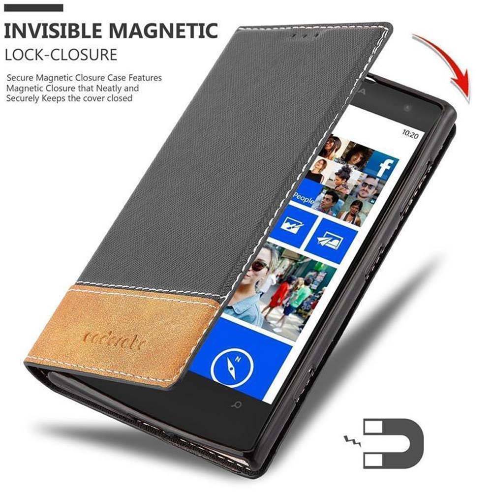 Cadorabo Hülle für Nokia Lumia 1020 Schutzhülle in Schwarz SHandyhülle Book Case Etui Kunstleder
