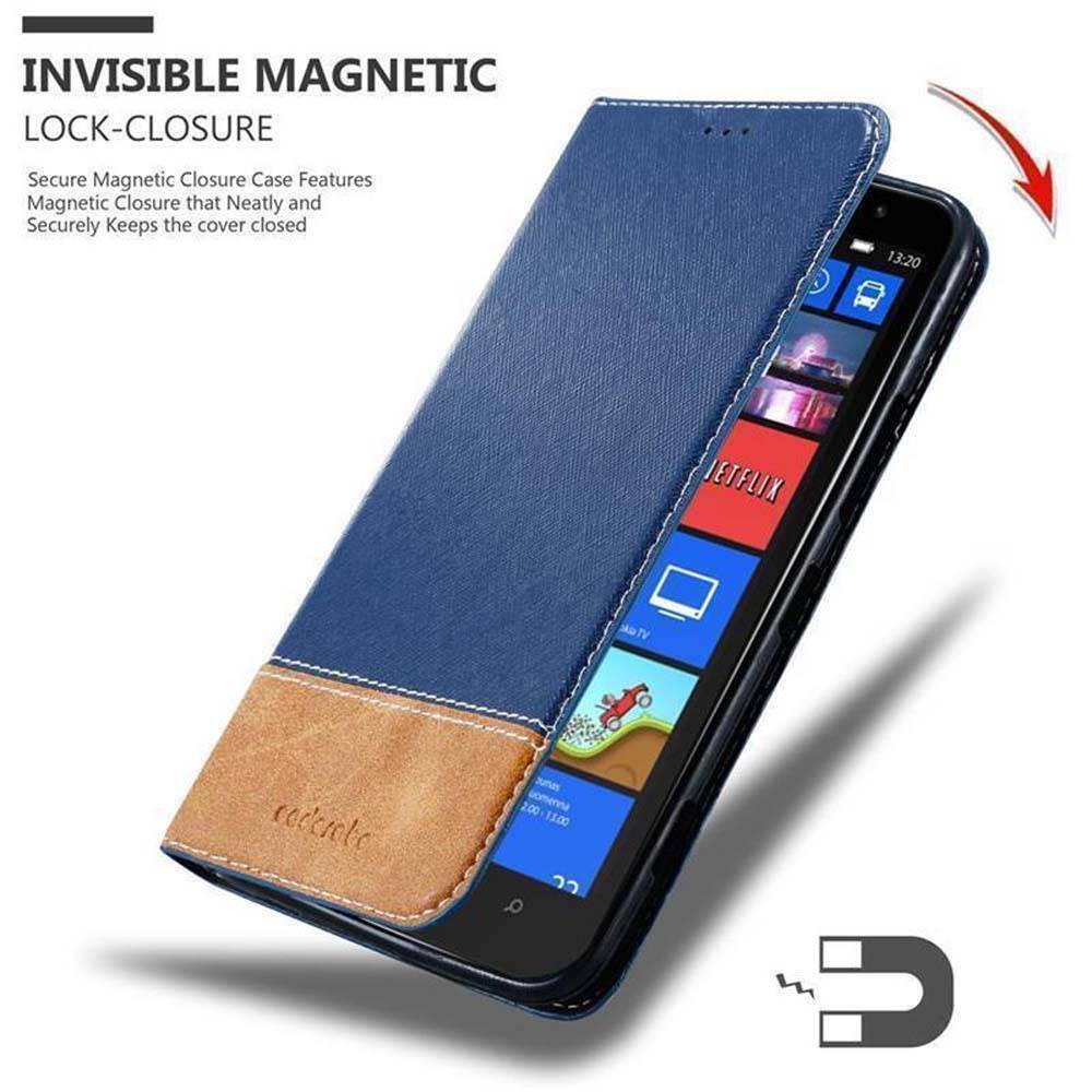Cadorabo Hülle für Nokia Lumia 1320 Schutzhülle in Blau SHandyhülle Book Case Etui Kunstleder