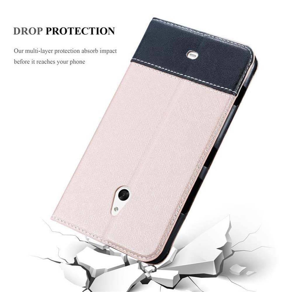 Cadorabo Hülle für Nokia Lumia 1320 Schutzhülle in Rosa SHandyhülle Book Case Etui Kunstleder