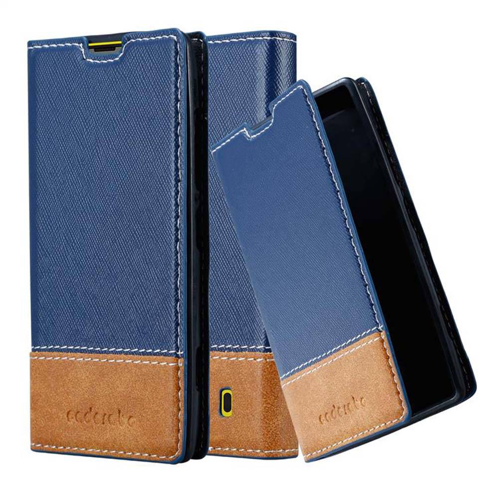 Cadorabo Hülle für Nokia Lumia 520 / 521 Schutzhülle in Blau SHandyhülle Book Case Etui Kunstleder