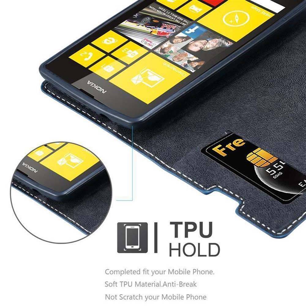 Cadorabo Hülle für Nokia Lumia 520 / 521 Schutzhülle in Blau SHandyhülle Book Case Etui Kunstleder