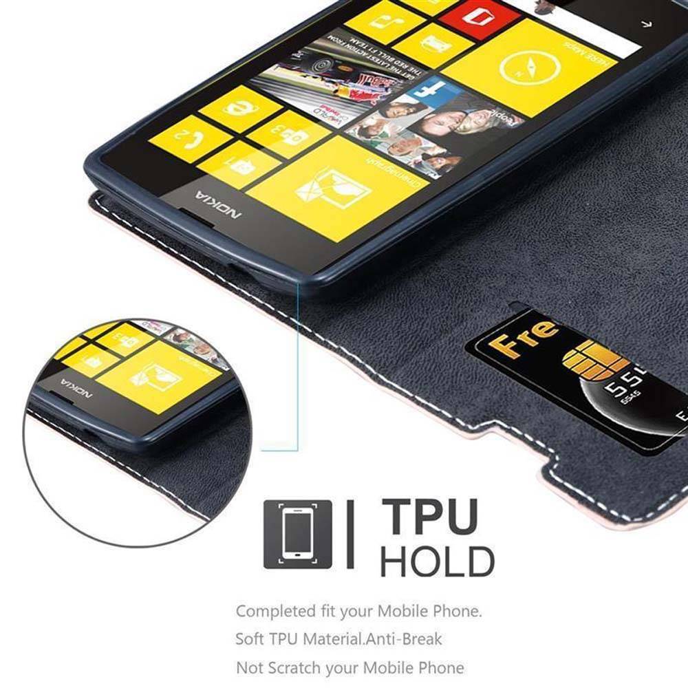 Cadorabo Hülle für Nokia Lumia 520 / 521 Schutzhülle in Rosa SHandyhülle Book Case Etui Kunstleder