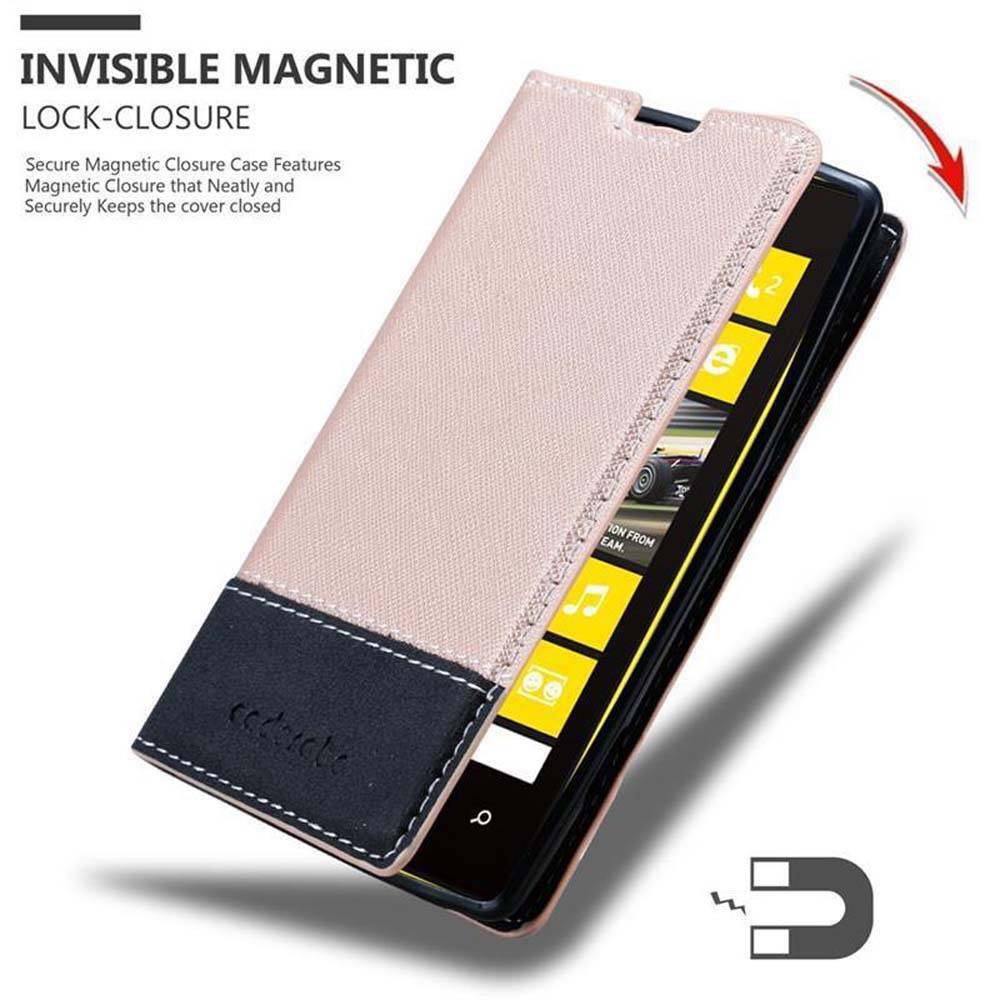 Cadorabo Hülle für Nokia Lumia 520 / 521 Schutzhülle in Rosa SHandyhülle Book Case Etui Kunstleder