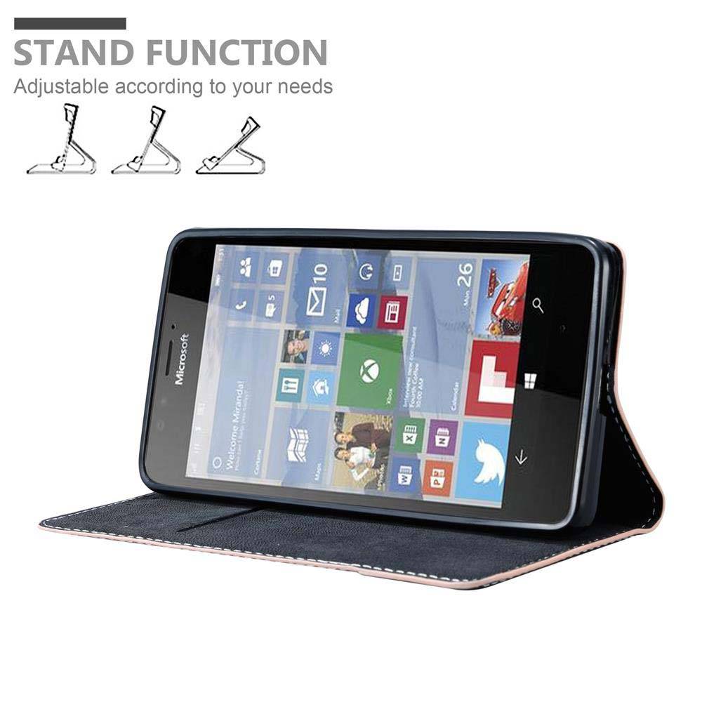 Cadorabo Hülle für Nokia Lumia 950 Schutzhülle in Rosa SHandyhülle Book Case Etui Kunstleder