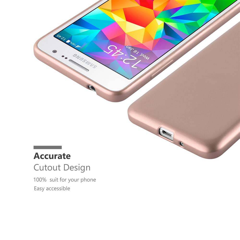 Cadorabo Schutzhülle für Samsung Galaxy GRAND PRIME Hülle in Rosa Handyhülle TPU Silikon Etui Cover Case