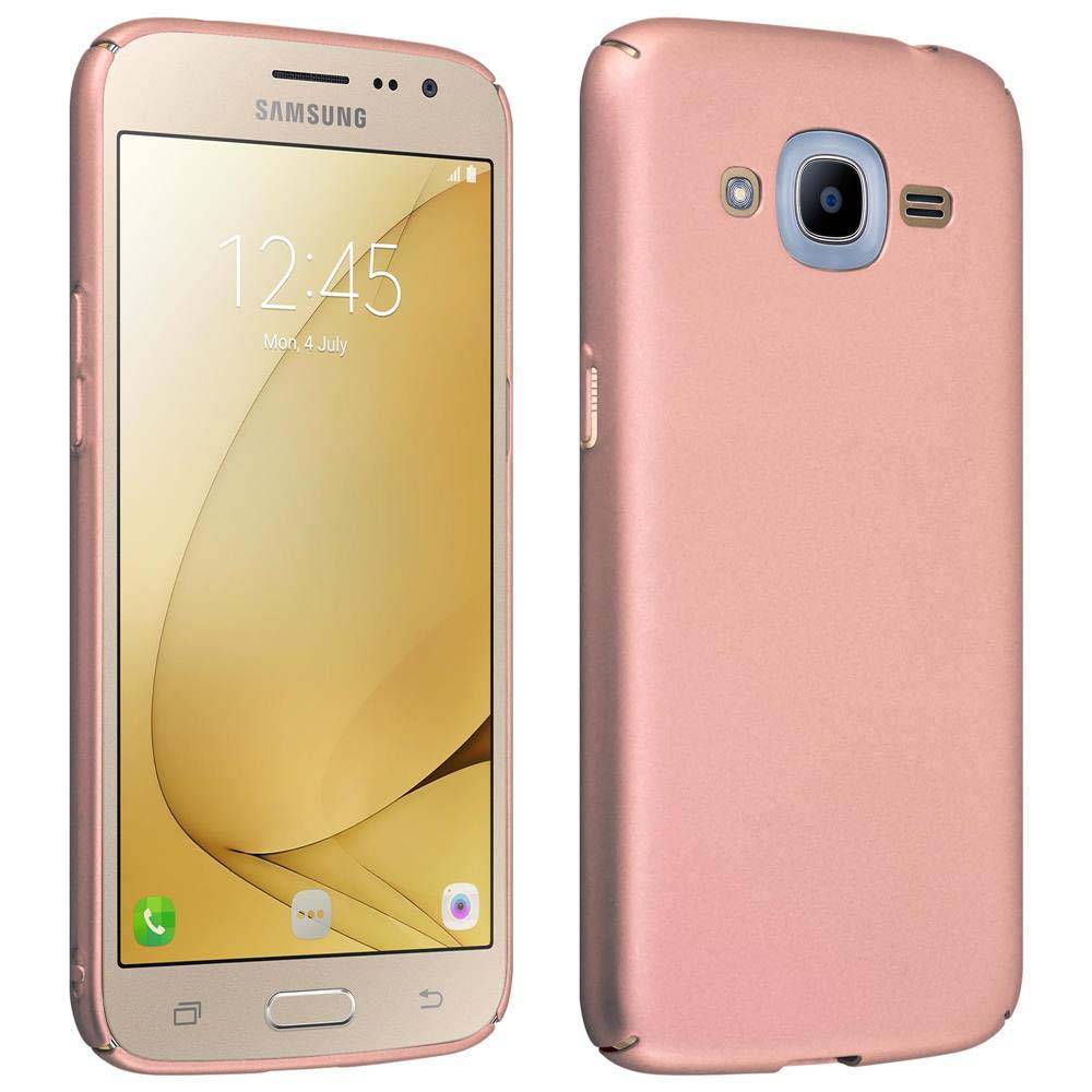 Cadorabo Hülle für Samsung Galaxy J2 2016 Schutzhülle in Rosa Hard Case Handy Hülle Etui
