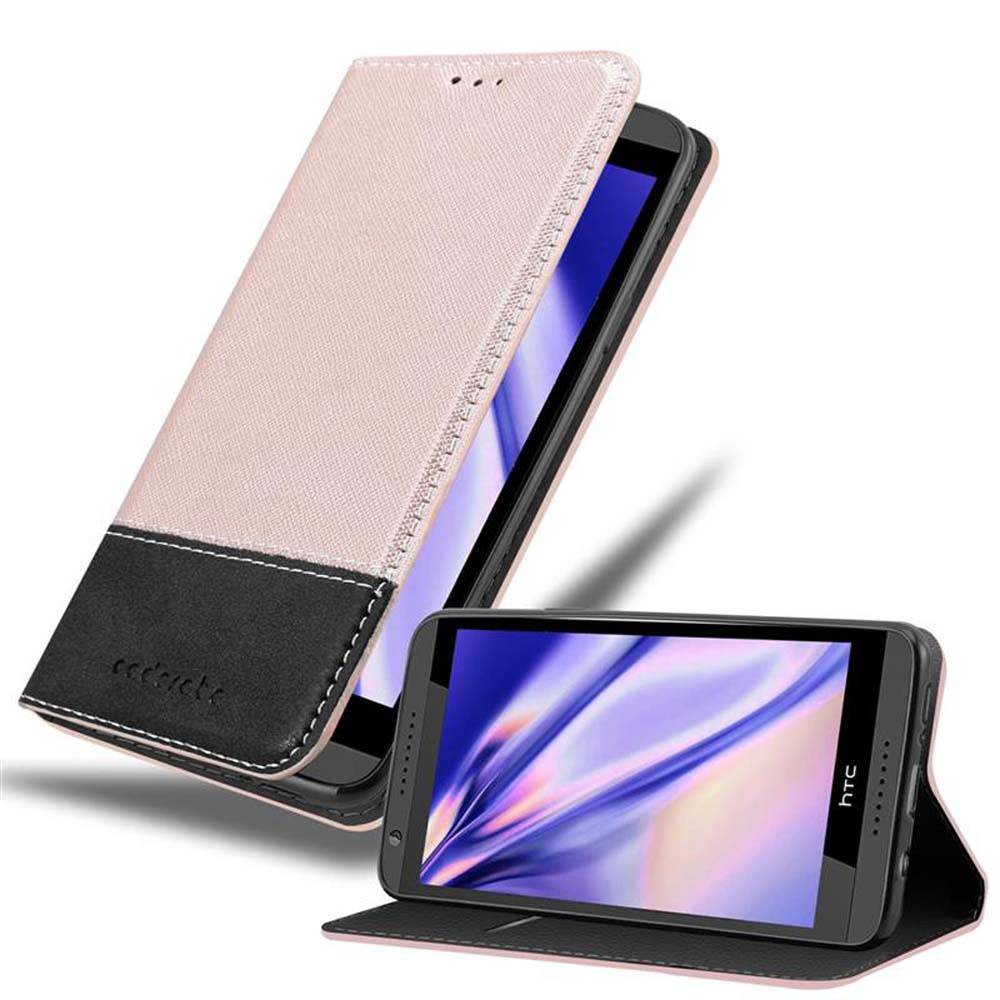Cadorabo Hülle für HTC Desire 820 Schutzhülle in Rosa SHandyhülle Book Case Etui Kunstleder