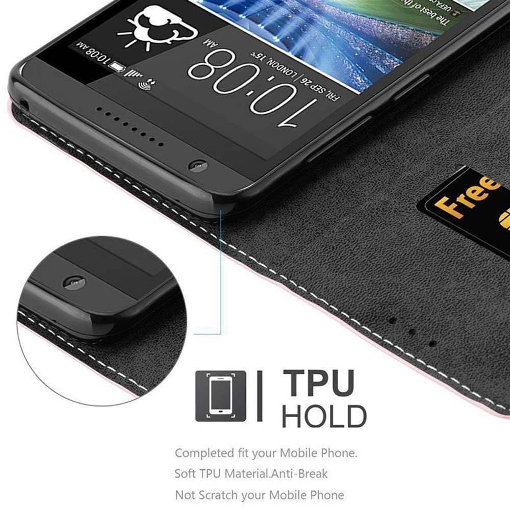 Cadorabo Hülle für HTC Desire 820 Schutzhülle in Rosa SHandyhülle Book Case Etui Kunstleder