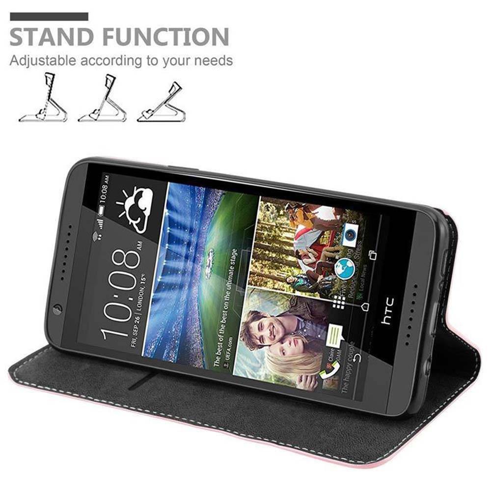 Cadorabo Hülle für HTC Desire 820 Schutzhülle in Rosa SHandyhülle Book Case Etui Kunstleder