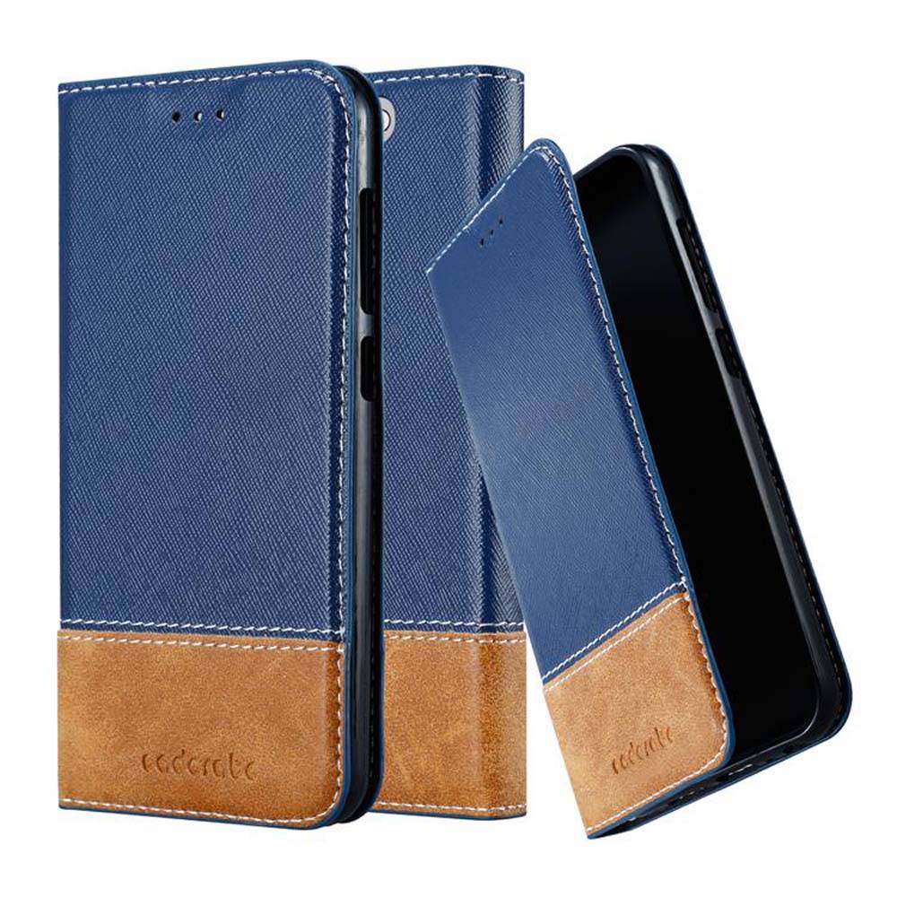 Cadorabo Hülle für HTC ONE A9 Schutzhülle in Blau SHandyhülle Book Case Etui Kunstleder