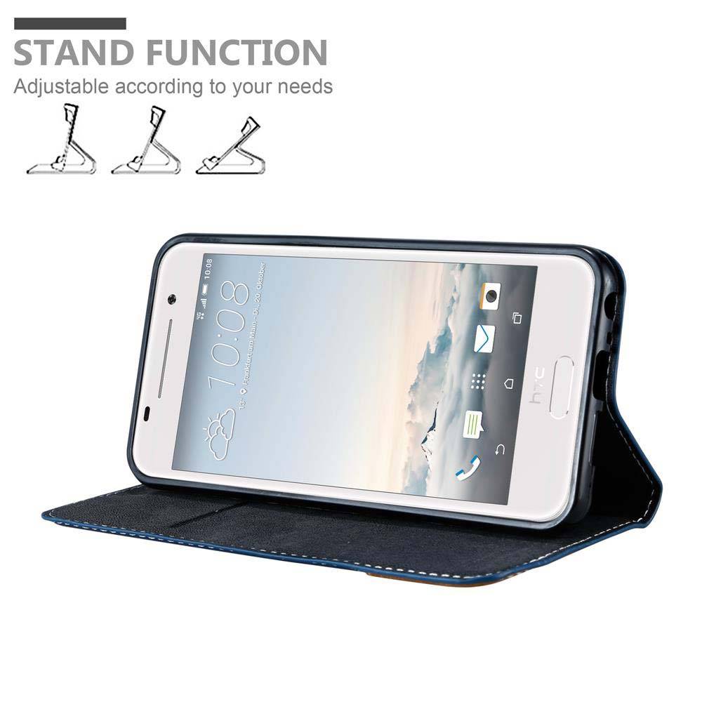 Cadorabo Hülle für HTC ONE A9 Schutzhülle in Blau SHandyhülle Book Case Etui Kunstleder