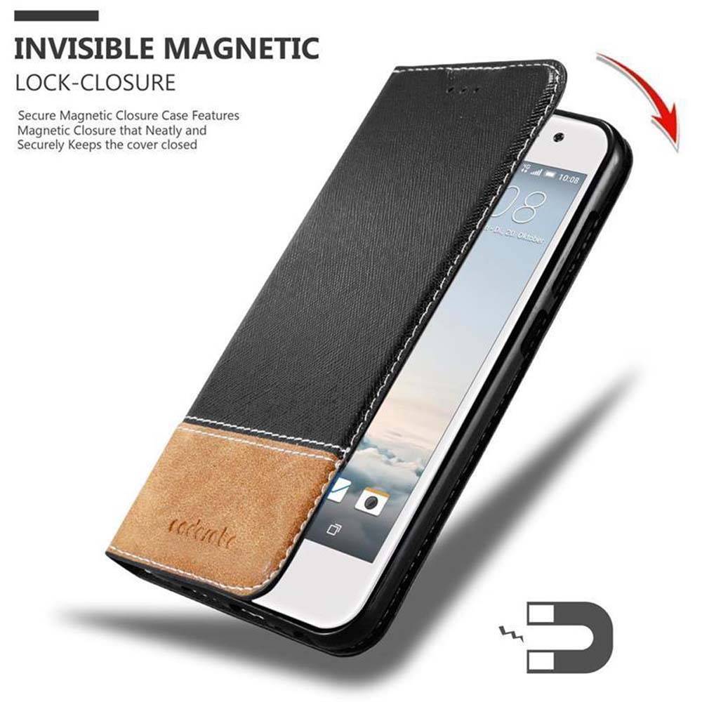 Cadorabo Hülle für HTC ONE A9 Schutzhülle in Schwarz SHandyhülle Book Case Etui Kunstleder