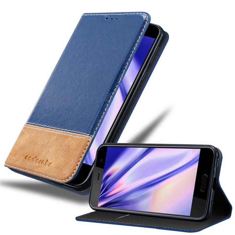 Cadorabo Hülle für HTC U PLAY Schutzhülle in Blau SHandyhülle Book Case Etui Kunstleder