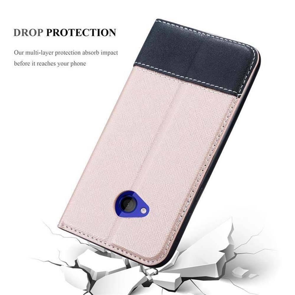Cadorabo Hülle für HTC U PLAY Schutzhülle in Rosa SHandyhülle Book Case Etui Kunstleder