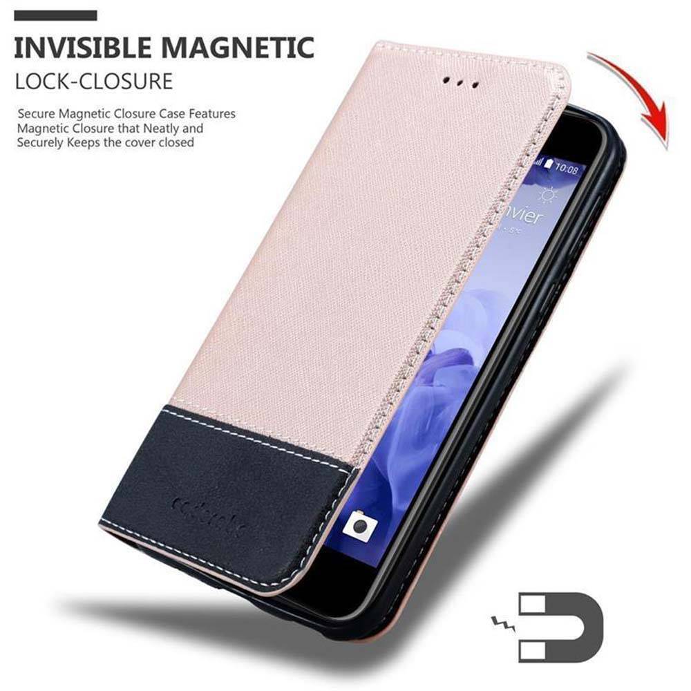 Cadorabo Hülle für HTC U PLAY Schutzhülle in Rosa SHandyhülle Book Case Etui Kunstleder