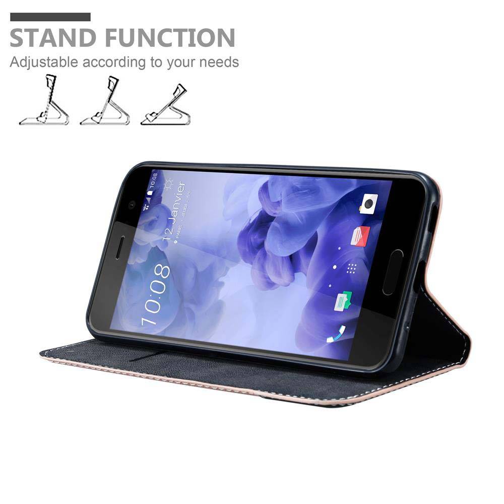Cadorabo Hülle für HTC U PLAY Schutzhülle in Rosa SHandyhülle Book Case Etui Kunstleder