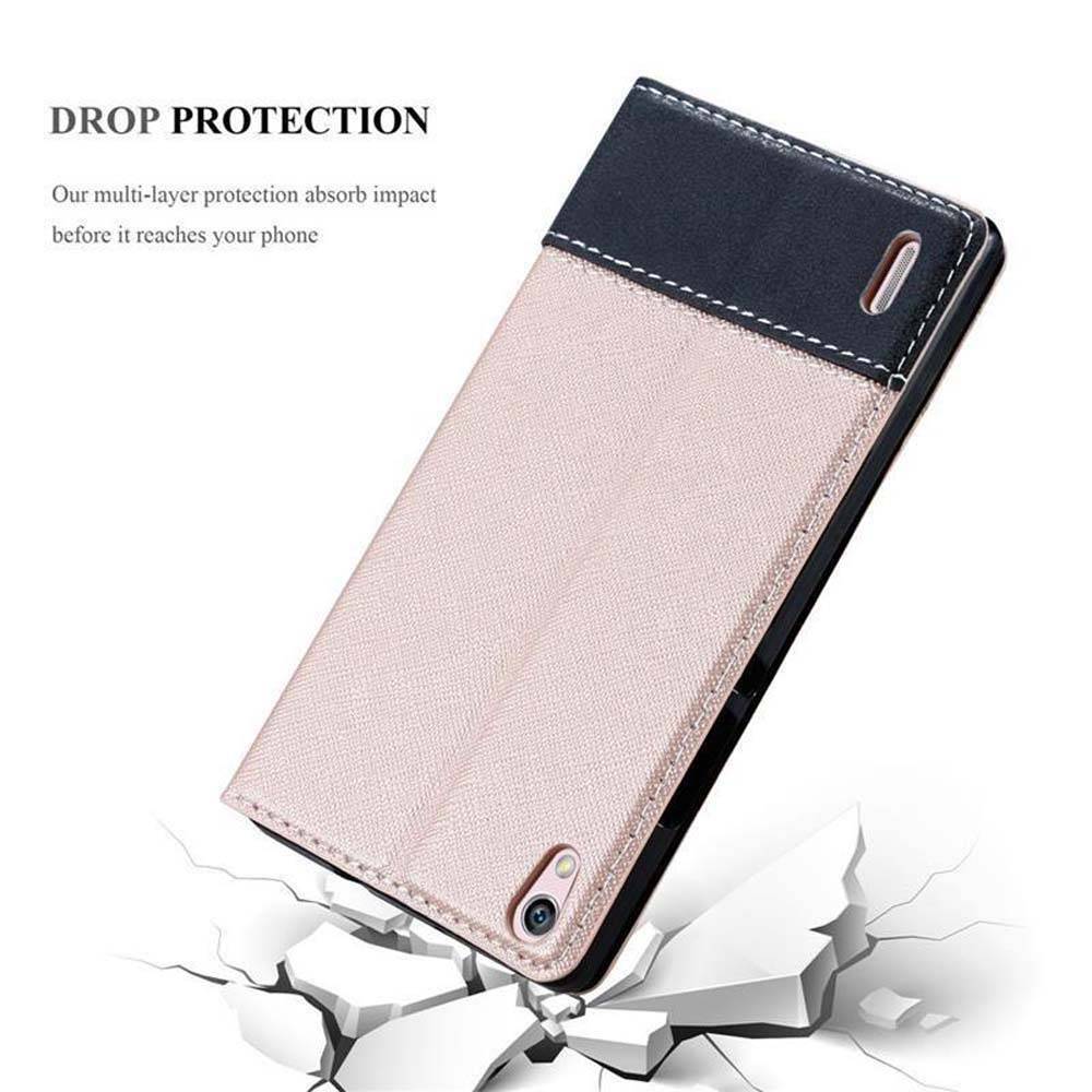 Cadorabo Hülle für Huawei ASCEND P7 Schutzhülle in Rosa SHandyhülle Book Case Etui Kunstleder