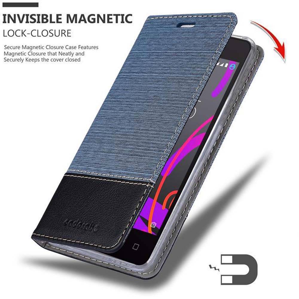 Cadorabo Hülle für BQ Aquaris M5 Schutzhülle in Blau Handy Hülle Etui Book Case Cover
