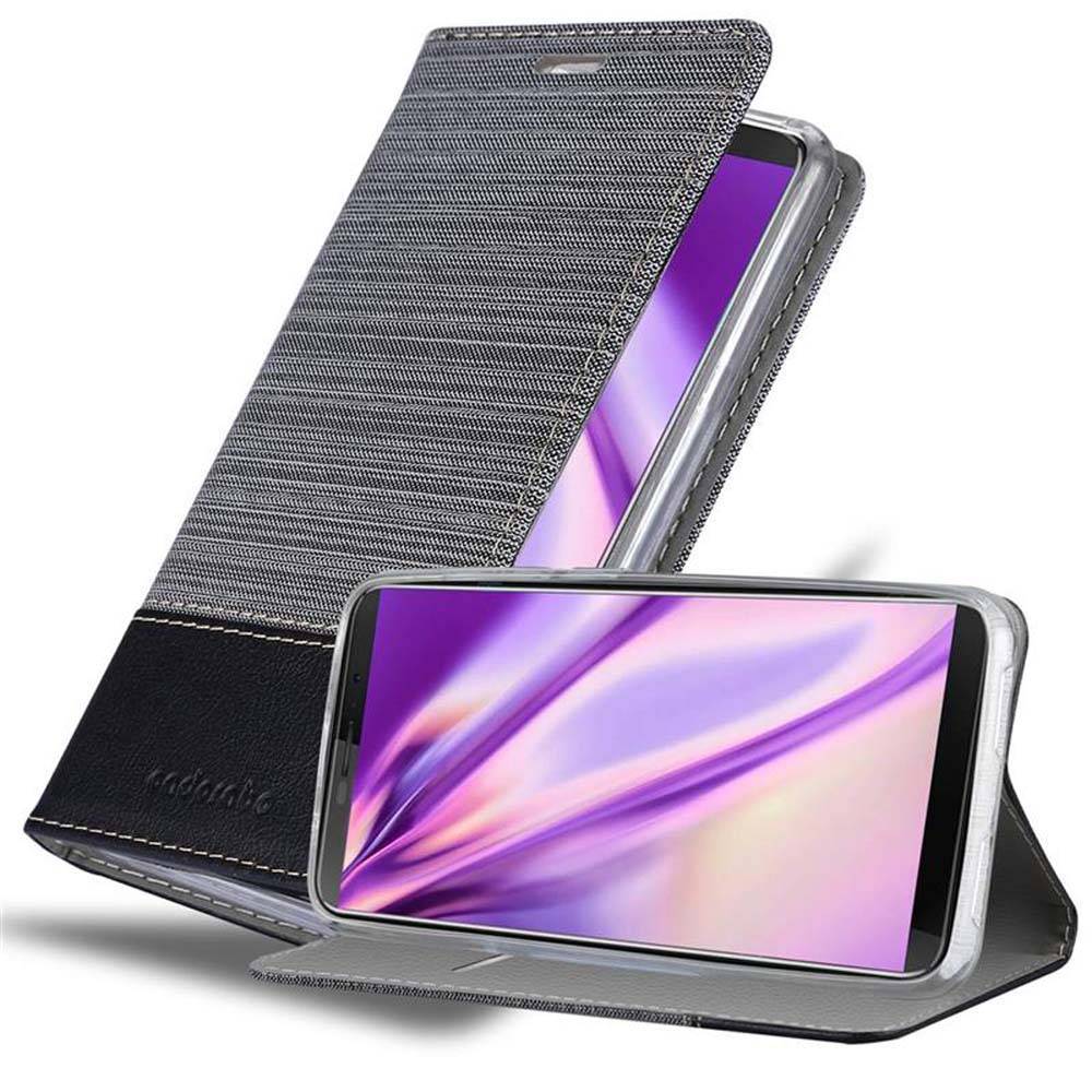 Cadorabo Hülle für Cubot J3 Schutzhülle in Grau Handy Hülle Etui Book Case Cover