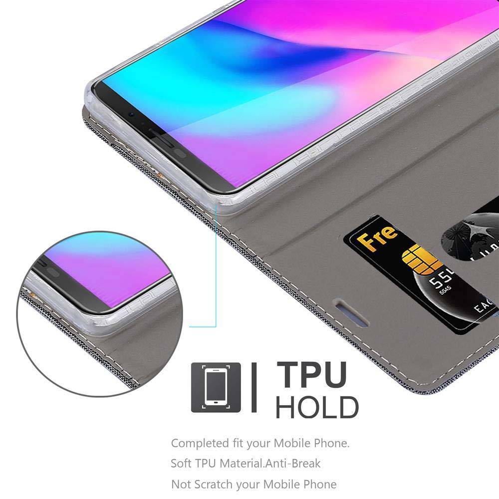 Cadorabo Hülle für Cubot J3 Schutzhülle in Grau Handy Hülle Etui Book Case Cover