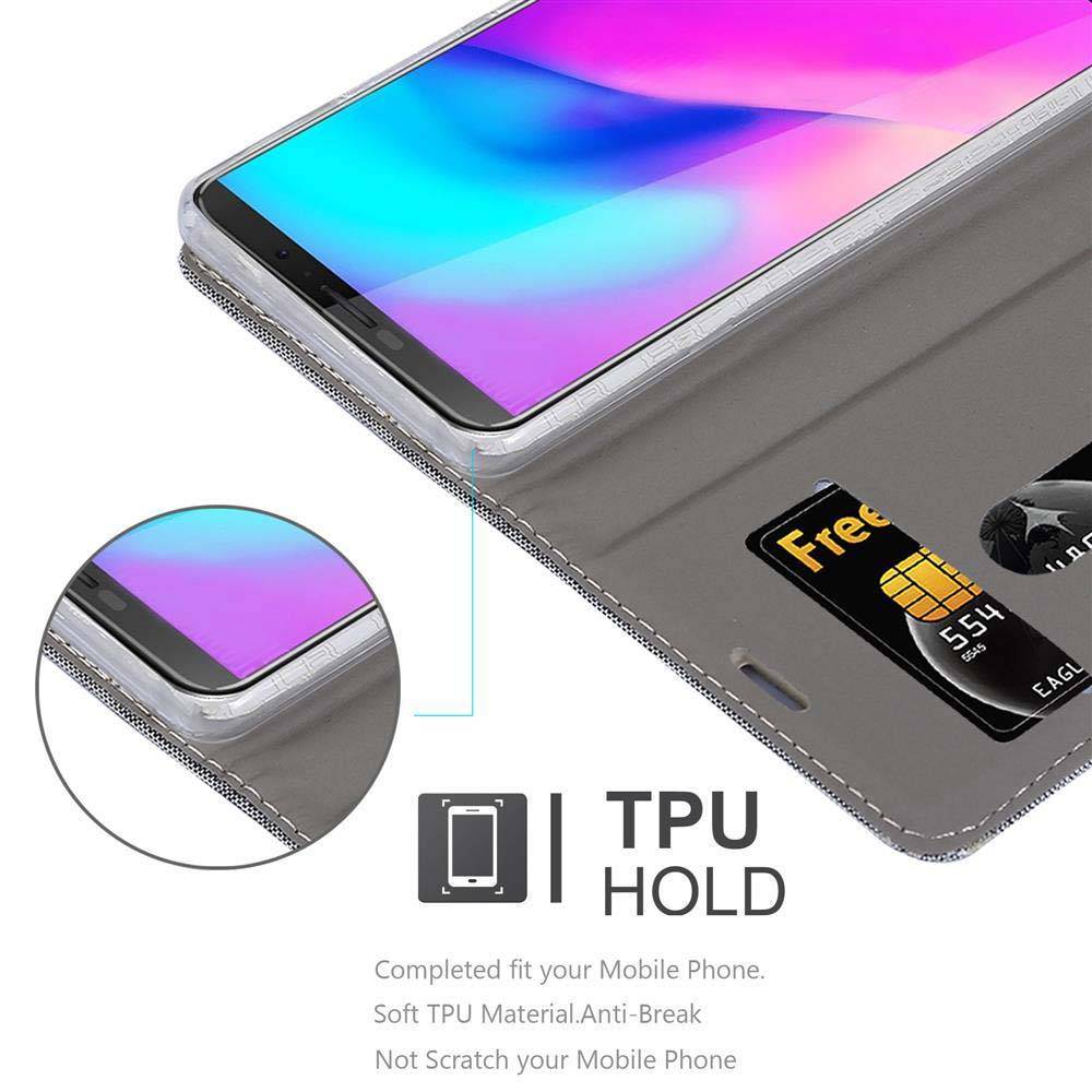 Cadorabo Hülle für Cubot J3 Schutzhülle in Grau Handy Hülle Etui Book Case Cover