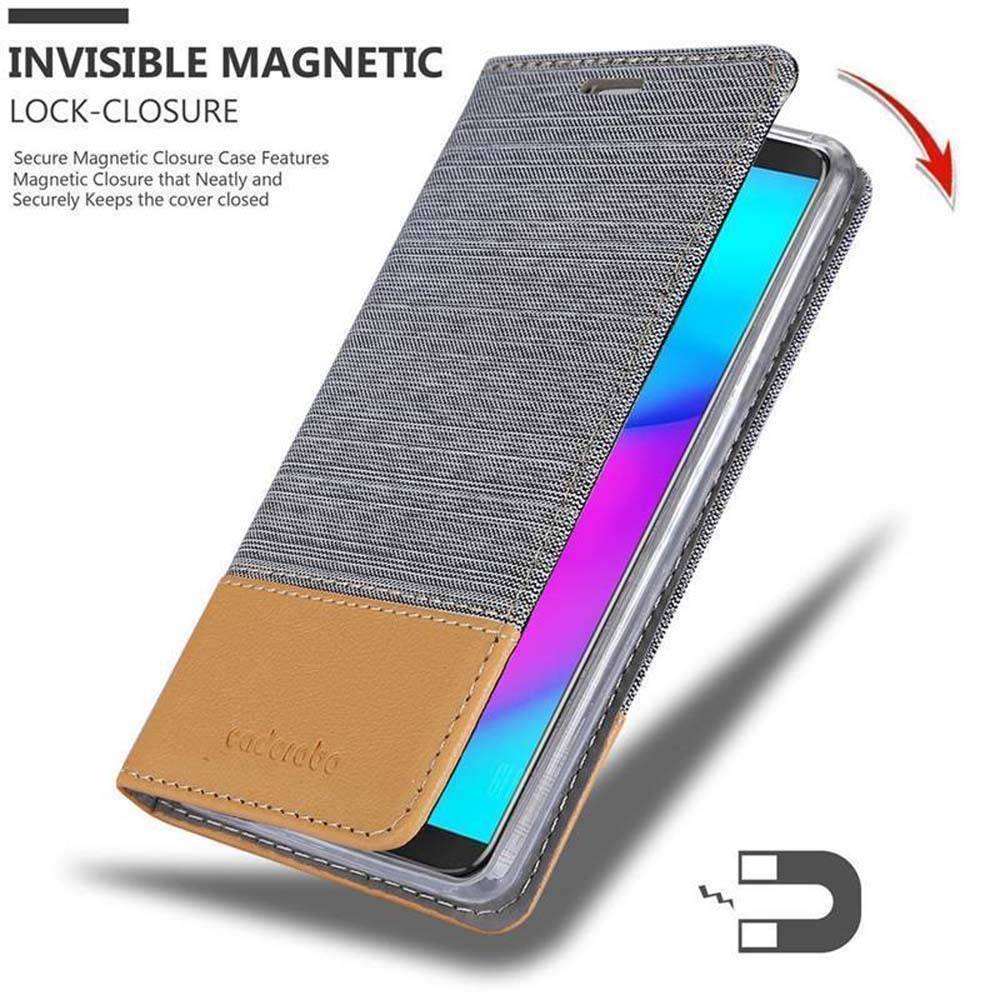 Cadorabo Hülle für Cubot J3 Schutzhülle in Grau Handy Hülle Etui Book Case Cover