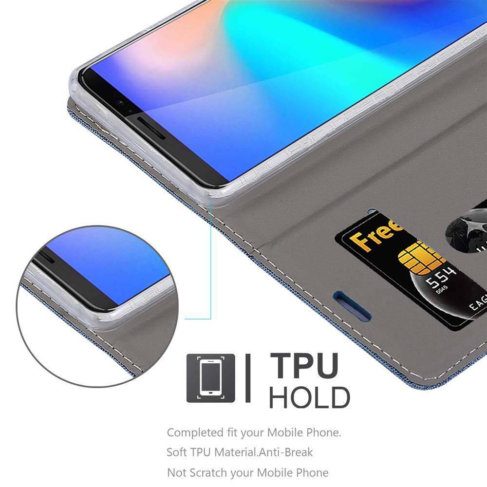 Cadorabo Hülle für Cubot J3 PRO Schutzhülle in Blau Handy Hülle Etui Book Case Cover