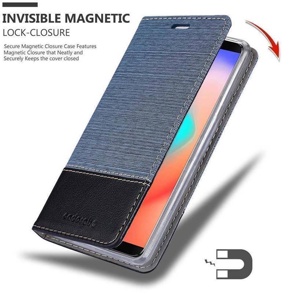 Cadorabo Hülle für Cubot J3 PRO Schutzhülle in Blau Handy Hülle Etui Book Case Cover