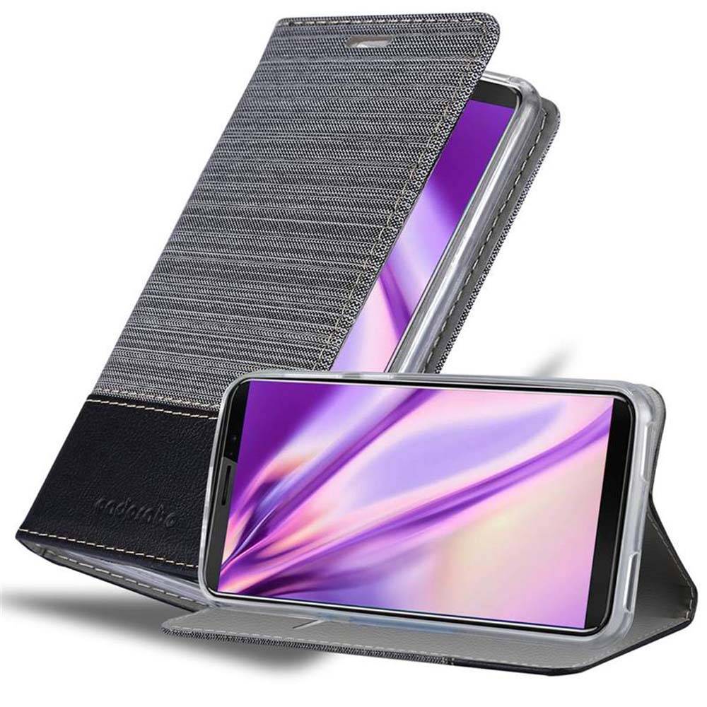 Cadorabo Hülle für Cubot J3 PRO Schutzhülle in Grau Handy Hülle Etui Book Case Cover