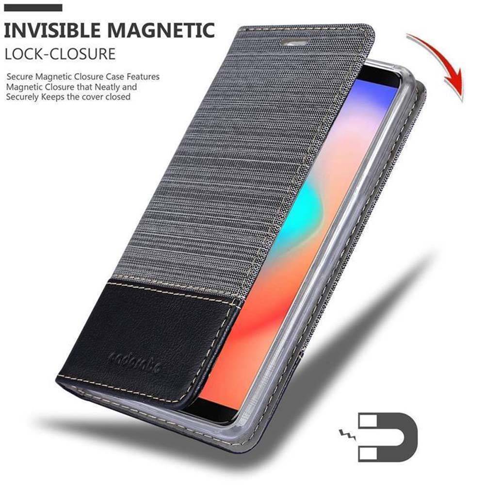 Cadorabo Hülle für Cubot J3 PRO Schutzhülle in Grau Handy Hülle Etui Book Case Cover