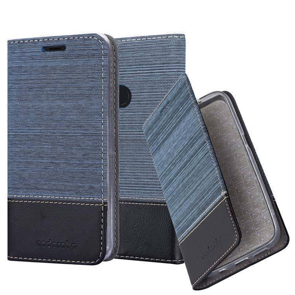 Cadorabo Hülle für Google PIXEL 3 Schutzhülle in Blau Handy Hülle Etui Book Case Cover