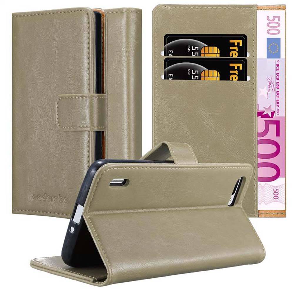 Cadorabo Hülle für Honor 6 PLUS Schutzhülle in Braun Handyhülle Book Tasche Case Etui Luxury