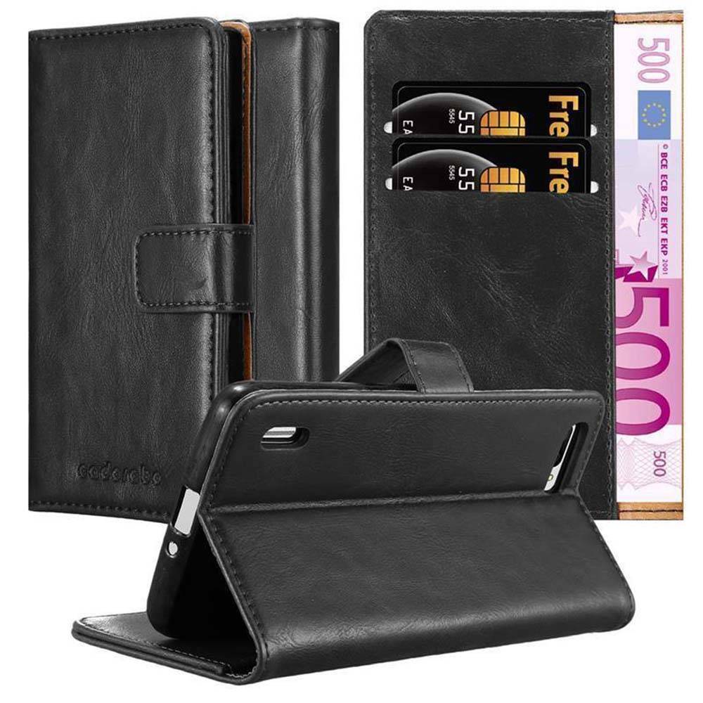 Cadorabo Hülle für Honor 6 PLUS Schutzhülle in Schwarz Handyhülle Book Tasche Case Etui Luxury