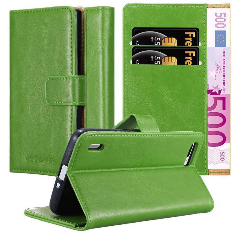 Cadorabo Hülle für Honor 6 PLUS Schutzhülle in Grün Handyhülle Book Tasche Case Etui Luxury