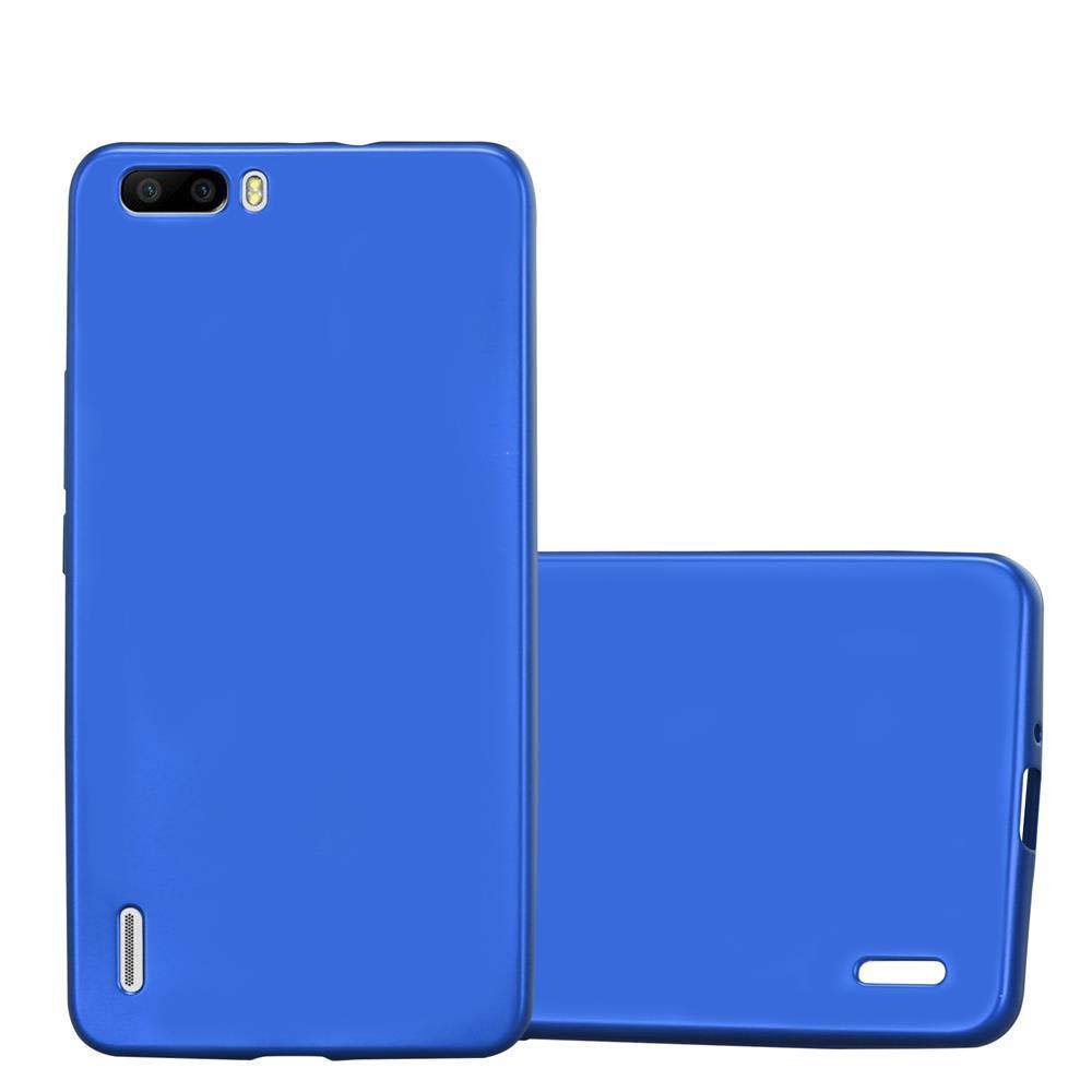 Cadorabo Schutzhülle für Honor 6 PLUS Hülle in Blau Handyhülle TPU Silikon Etui Cover Case