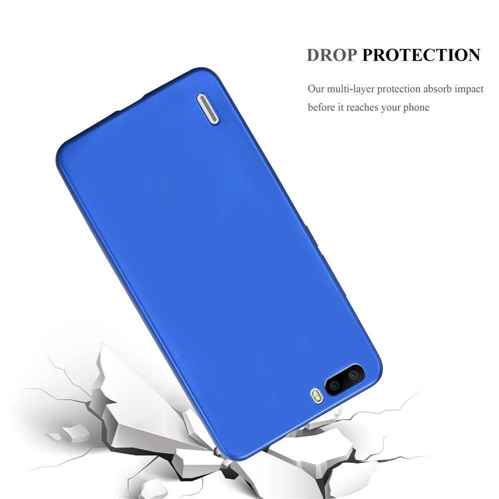 Cadorabo Schutzhülle für Honor 6 PLUS Hülle in Blau Handyhülle TPU Silikon Etui Cover Case