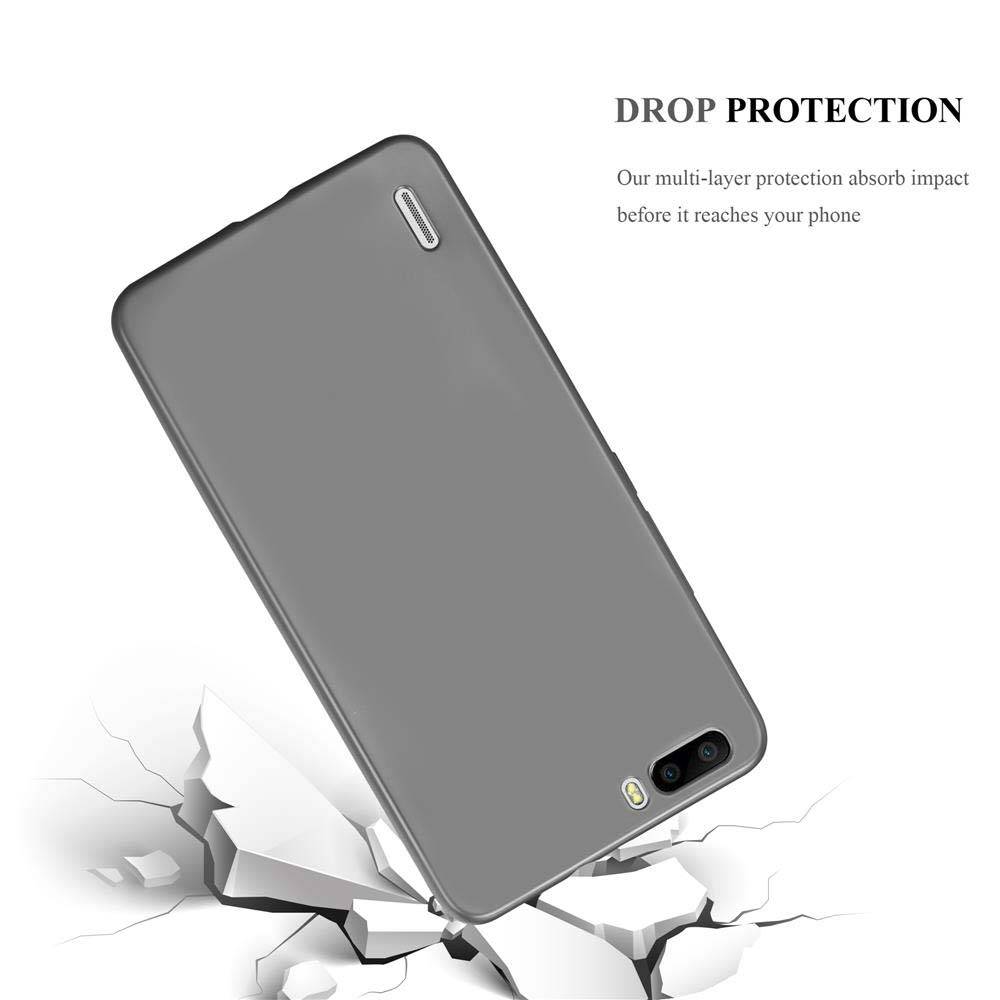 Cadorabo Schutzhülle für Honor 6 PLUS Hülle in Grau Handyhülle TPU Silikon Etui Cover Case