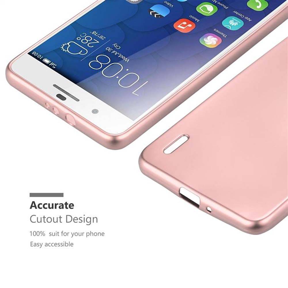Cadorabo Schutzhülle für Honor 6 PLUS Hülle in Rosa Handyhülle TPU Silikon Etui Cover Case
