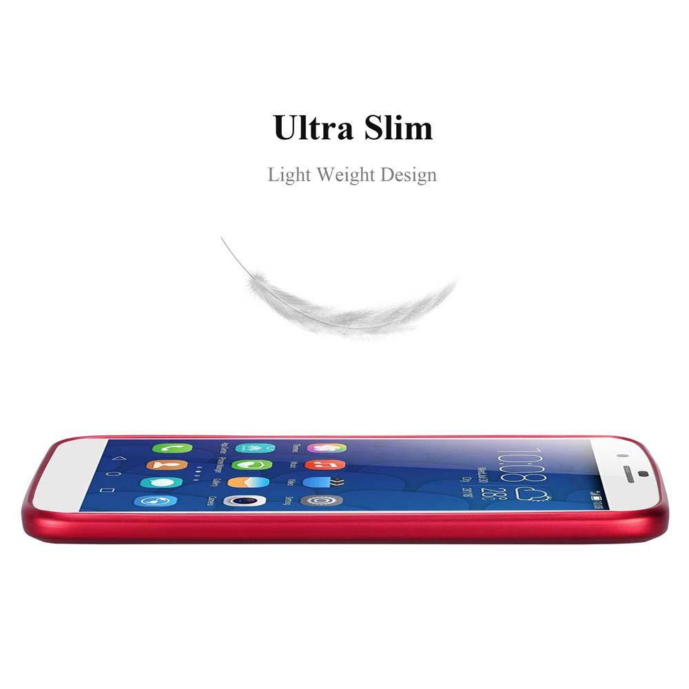 Cadorabo Schutzhülle für Honor 6 PLUS Hülle in Rot Handyhülle TPU Silikon Etui Cover Case
