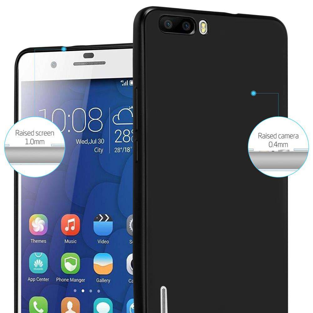 Cadorabo Schutzhülle für Honor 6 PLUS Hülle in Schwarz Handyhülle TPU Silikon Etui Cover Case